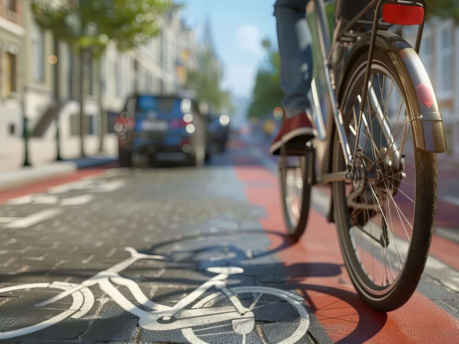 person riding electric bicycle in dedicated bike lane stylish mini mobility urban commuting ecofriendly transport 3d illustration Foto / Illustration:Mobilitätslabor 2025